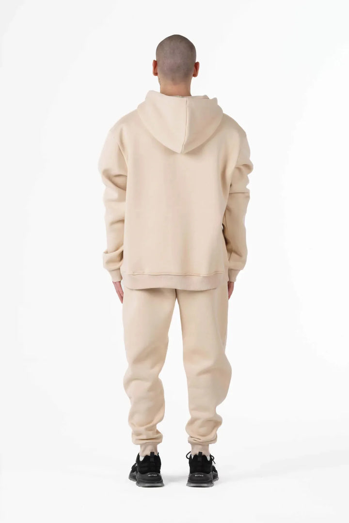Signature Drop Kapüşonlu  – Bej