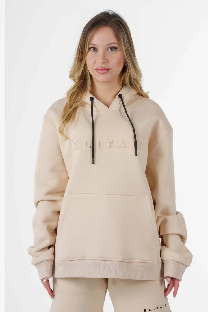 Signature Drop Kapüşonlu  – Bej
