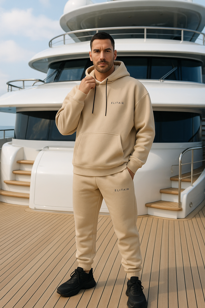 Signature Drop Kapüşonlu  – Bej