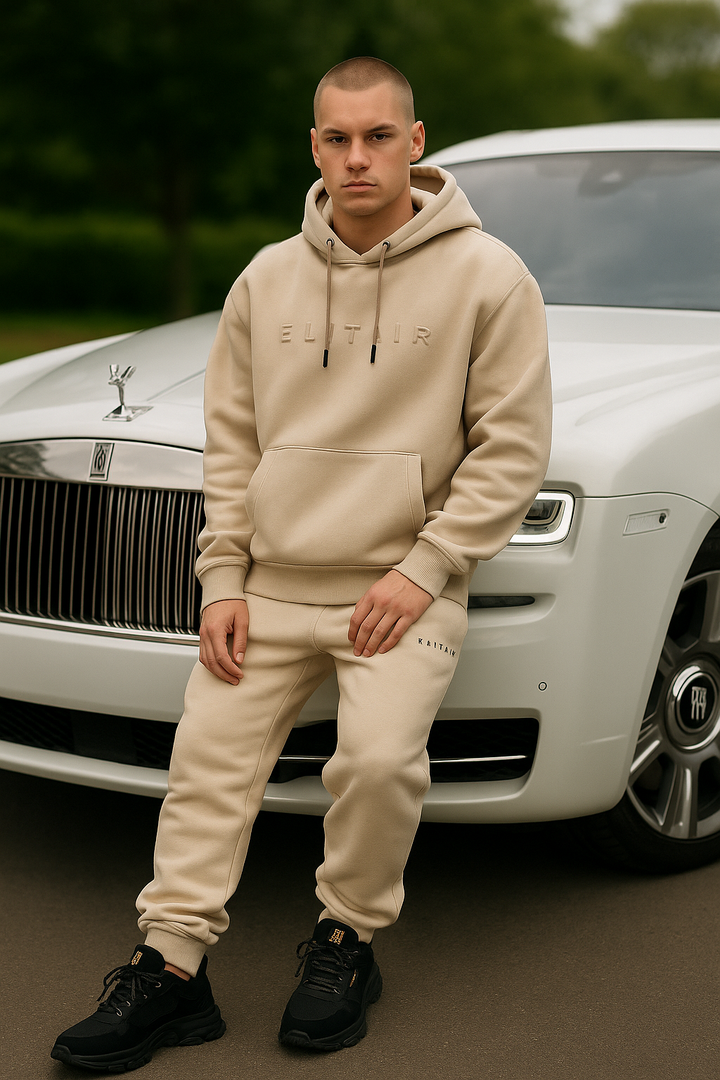 Signature Drop Kapüşonlu  – Bej